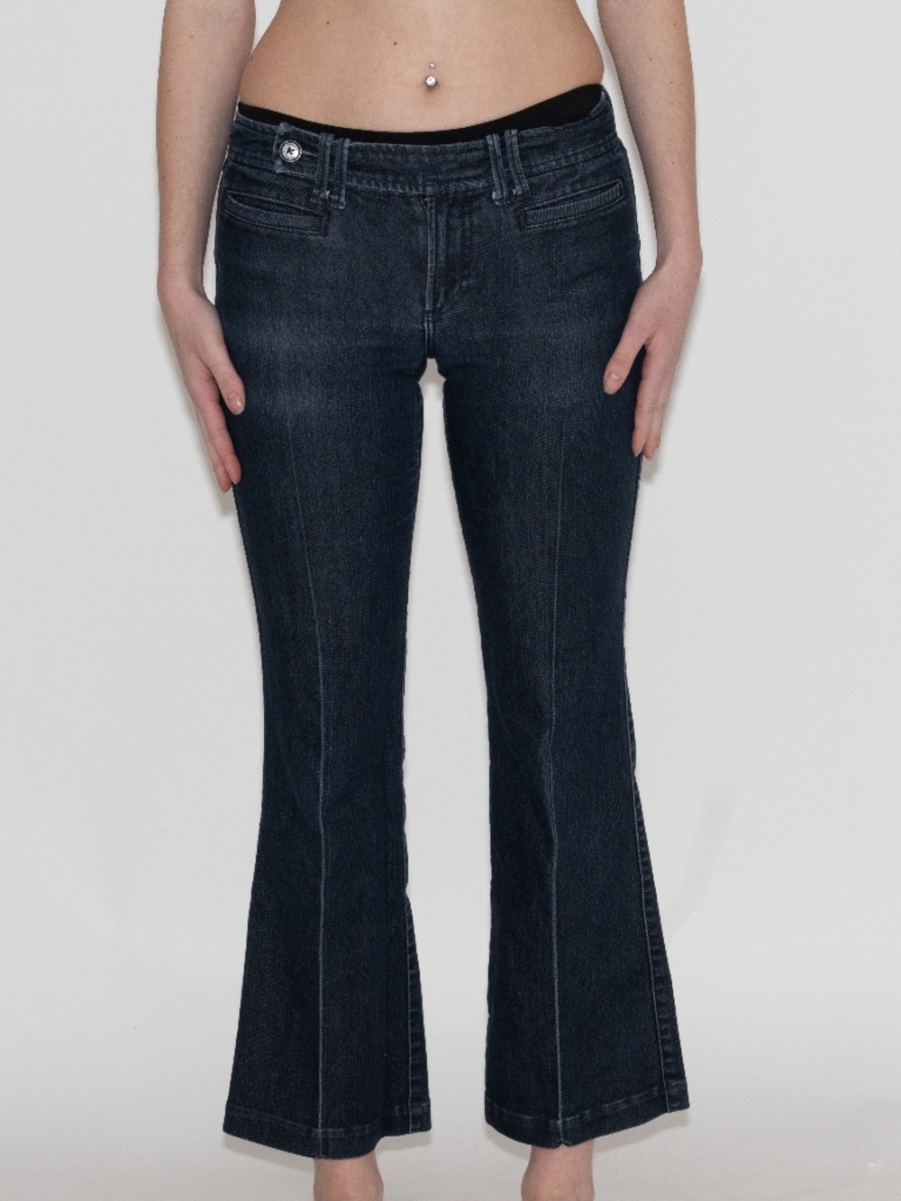 Low rise flare jeans dark wash size 26 banana republic